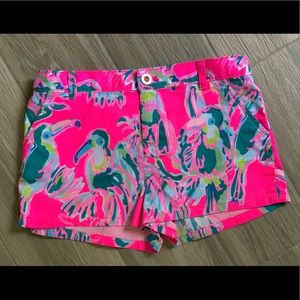 Lilly Pulitzer shorts Toucan Can NWOT sz14